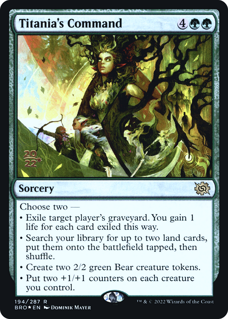 Image of Titania's Command (PRE-194) - The Brothers' War Promos Foil