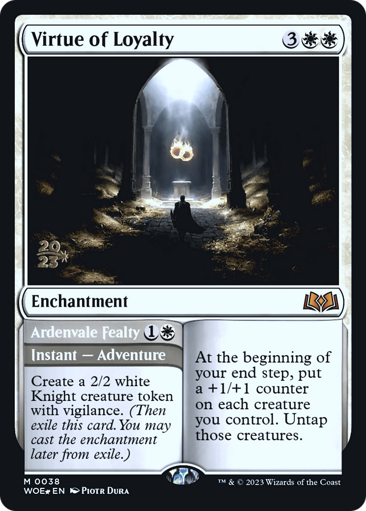 Image of Virtue of Loyalty (PRE-038) - Wilds of Eldraine Promos Foil