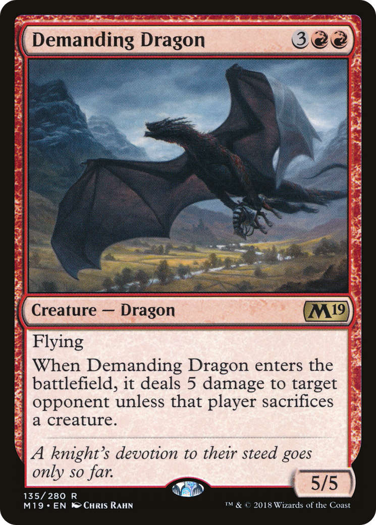 Image of Demanding Dragon (M19-135) - Core Set 2019 Foil