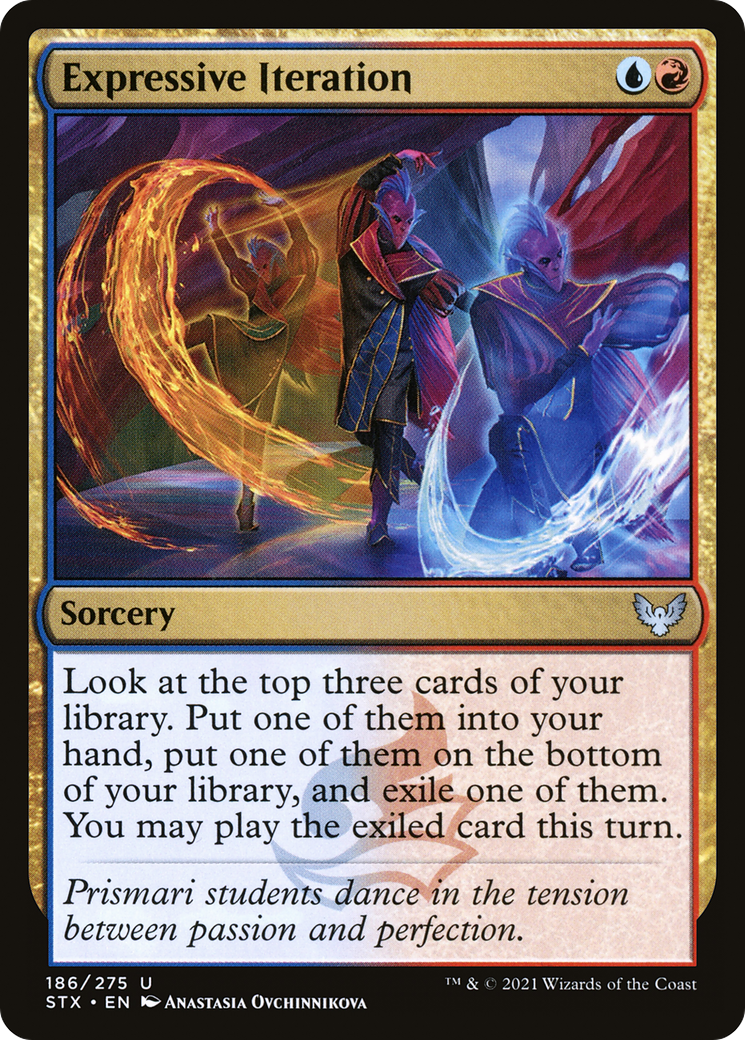 Image of Expressive Iteration (STX-186) - Strixhaven: School of Mages Foil