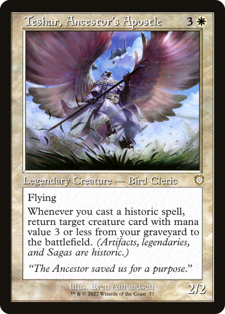 Image of Teshar, Ancestor's Apostle (Retro Frame) (BRC-077) - The Brothers' War Commander