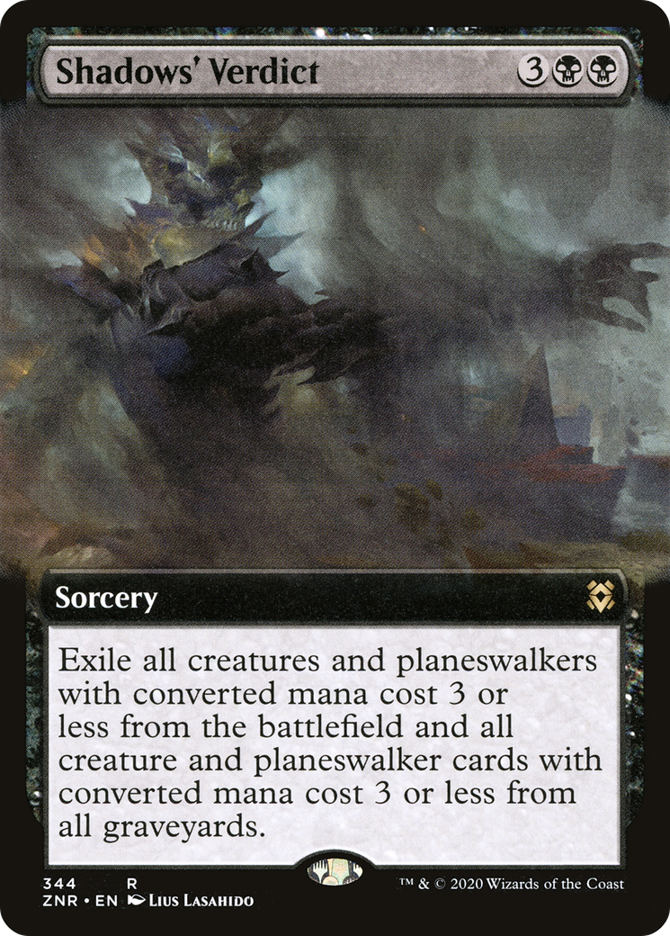 Image of Shadows' Verdict (Extended Art) (ZNR-344) - Zendikar Rising: (Extended Art)