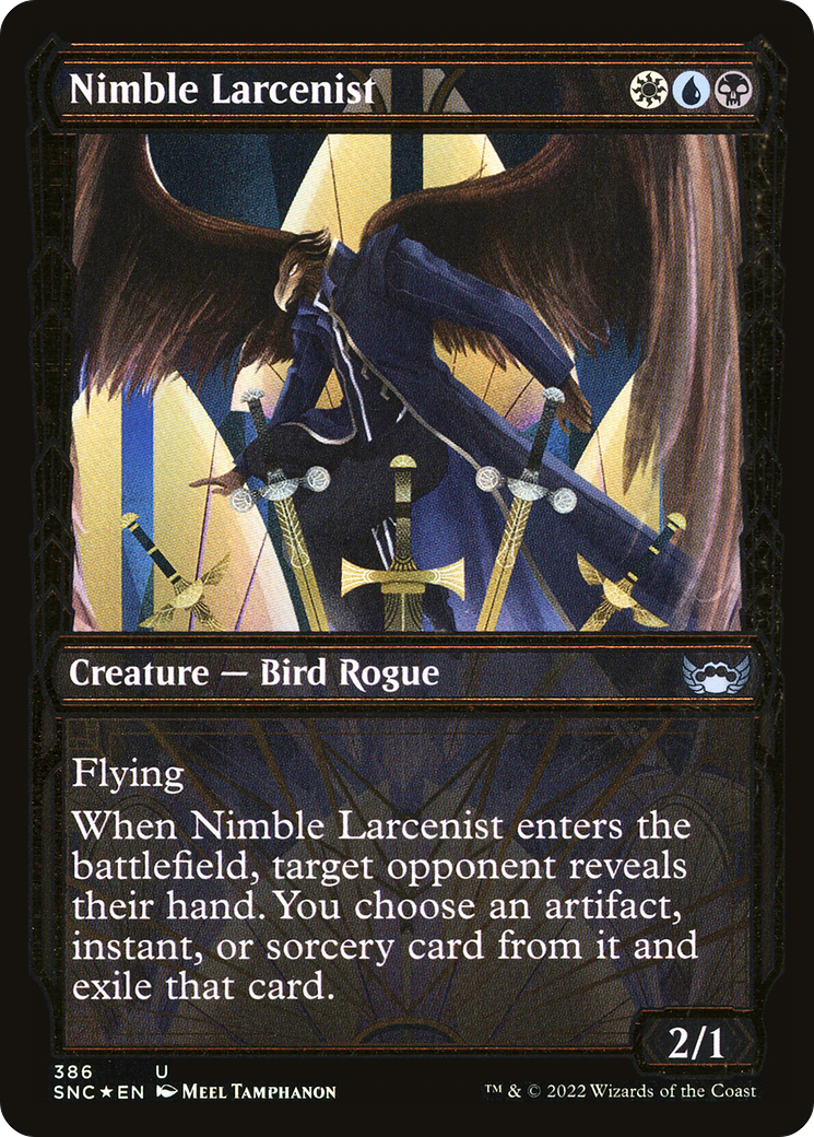Image of Nimble Larcenist (Gilded Foil) (SNC-386) - Streets of New Capenna: (Showcase) Foil