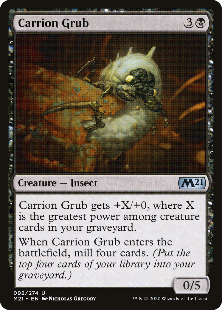 Image of Carrion Grub (M21-092) - Core Set 2021 Foil