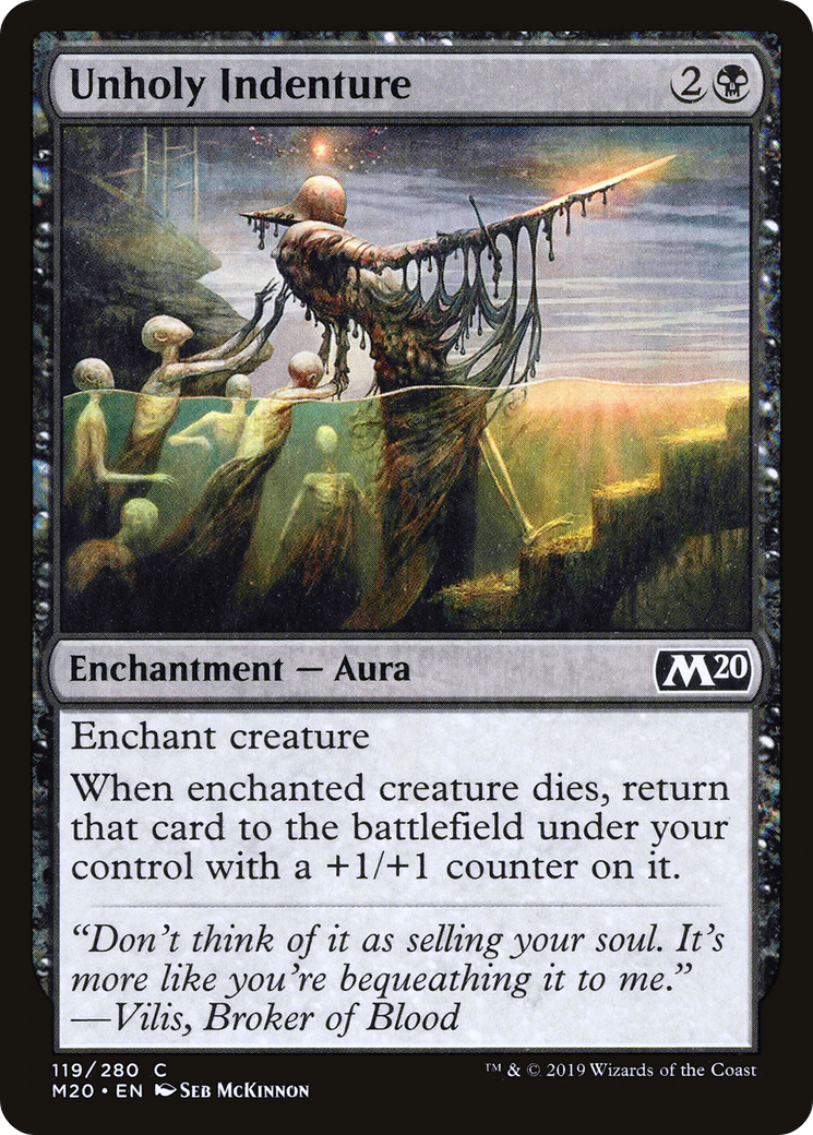 Image of Unholy Indenture (M20-119) - Core Set 2020 Foil