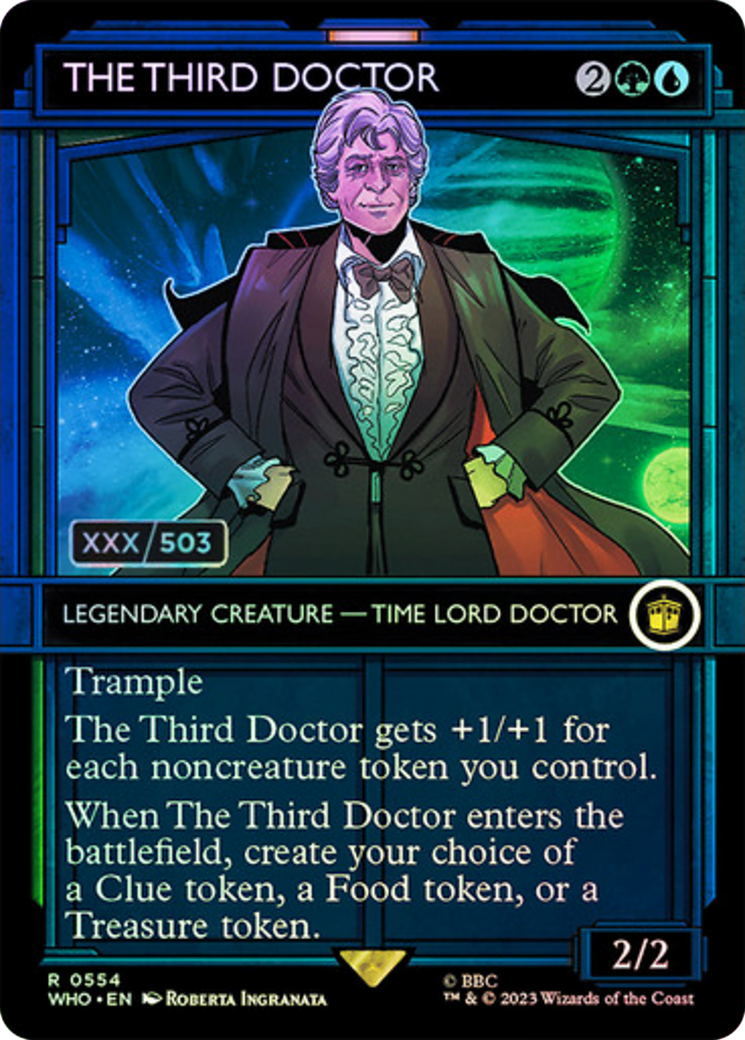 Image of The Third Doctor (Serial Numbered) (WHO-554) - Doctor Who: (Showcase) (Borderless) Foil