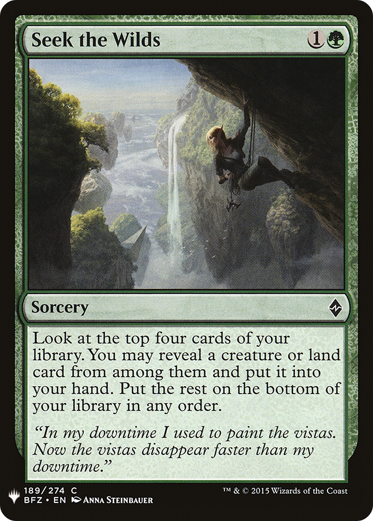 Image of Seek the Wilds (LIST-189) - The List