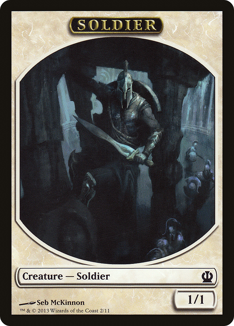 Image of Soldier Token (McKinnon) (THS-002) - Theros Tokens