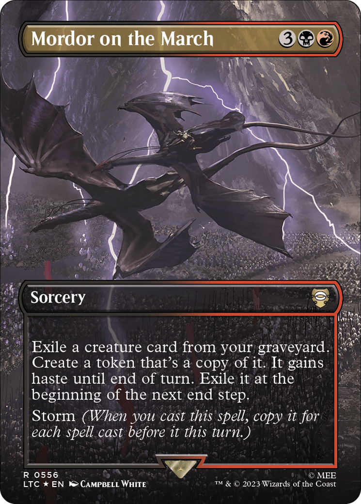 Image of Mordor on the March (Borderless) (Surge Foil) (LTC-556) - Tales of Middle-earth Commander (Borderless) Foil