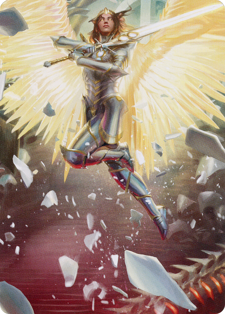 Image of Archangel Elspeth // Archangel Elspeth (AMOM-001) - March of the Machine Art Series (Borderless) Foil