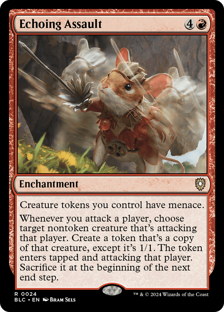 Image of Echoing Assault (BLC-024) - Bloomburrow Commander
