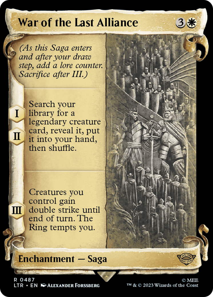 Image of War of the Last Alliance (Showcase Scrolls) (LTR-487) - The Lord of the Rings: Tales of Middle-earth: (Showcase) Foil