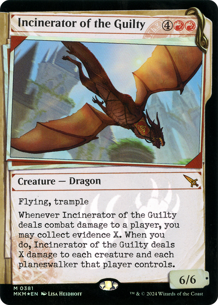 Image of Incinerator of the Guilty (Showcase) (Invisible Ink) (MKM-381) - Murders at Karlov Manor: (Showcase) Foil