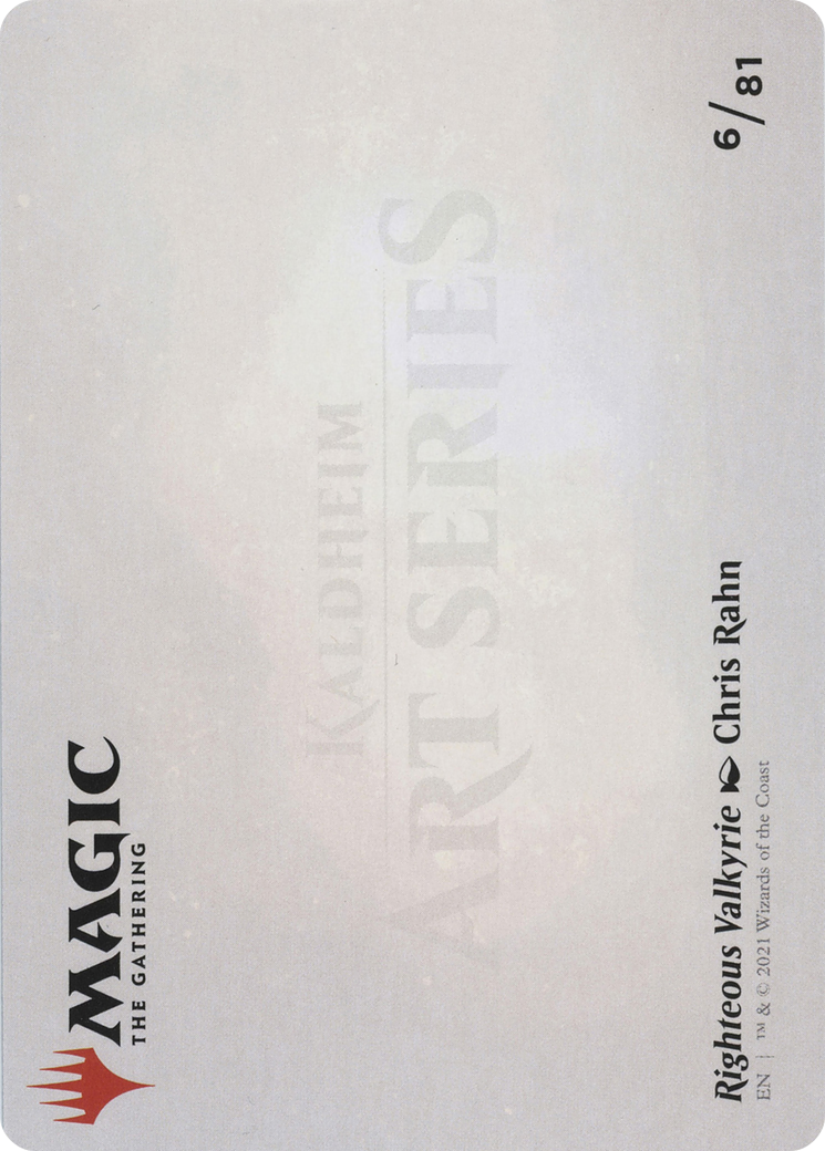 Image of Righteous Valkyrie // Righteous Valkyrie (ASKHM-006) - Art Series: Kaldheim (Borderless)
