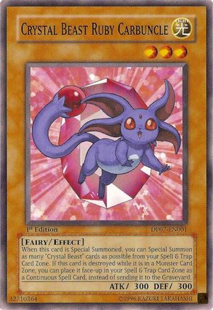 Image of Crystal Beast Ruby Carbuncle (DP07-EN001) - Duelist Pack 7: Jesse Anderson 1st Edition
