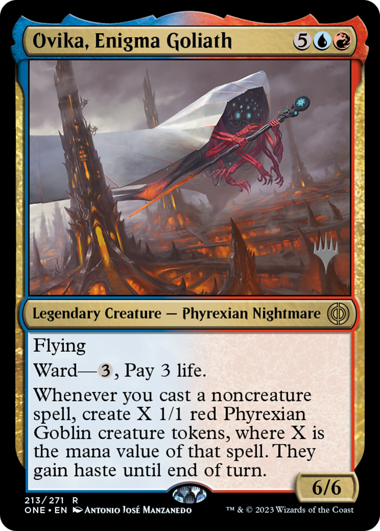 Image of Ovika, Enigma Goliath (PPONE-213) - Phyrexia: All Will Be One Promos Foil