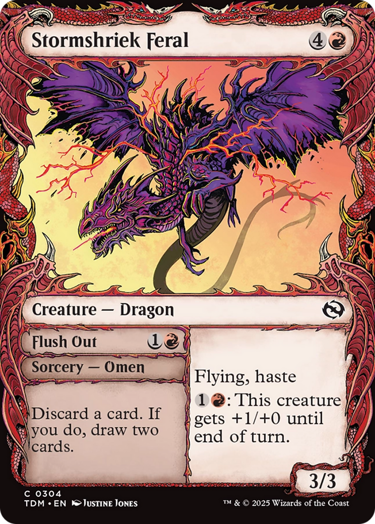 Image of Stormshriek Feral (Showcase) (TDM-304) - Tarkir: Dragonstorm: (Showcase)