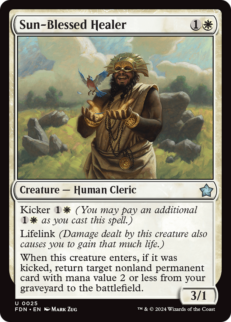 Image of Sun-Blessed Healer (FDN-025) - Foundations Foil