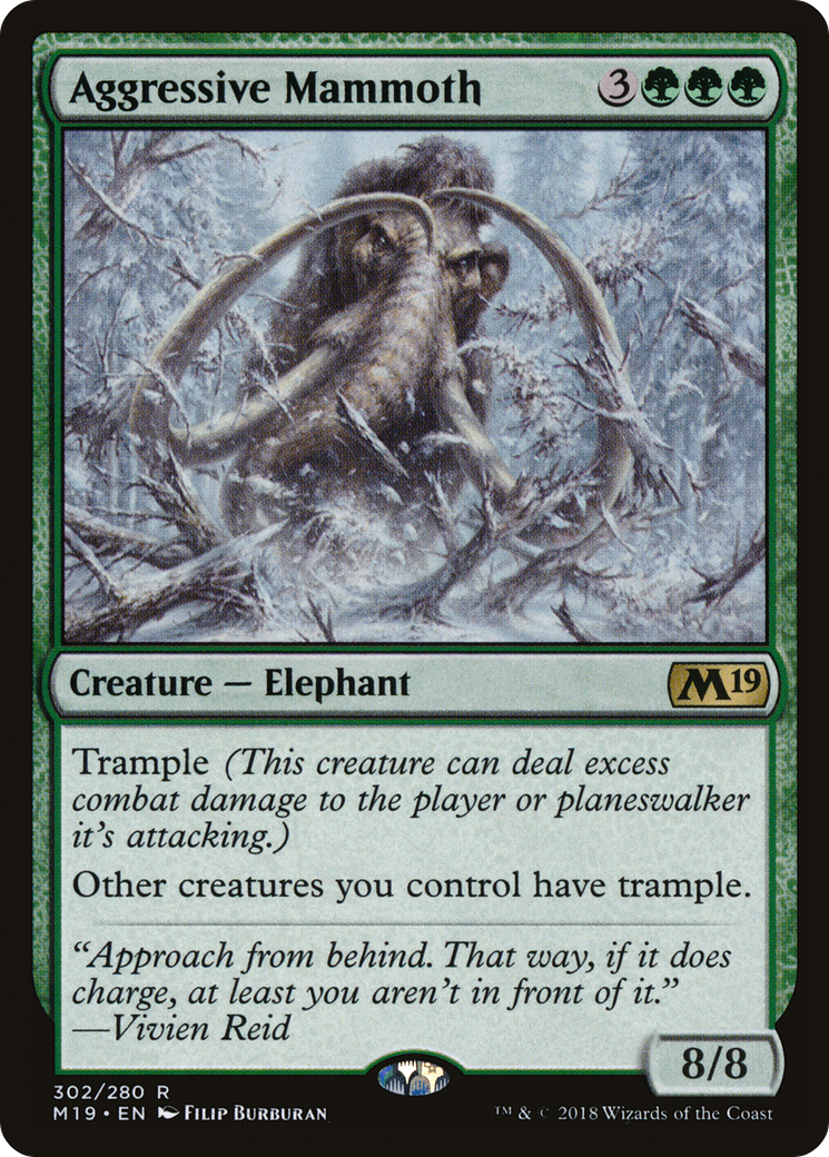 Image of Aggressive Mammoth (M19-302) - Core Set 2019