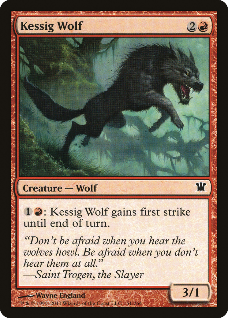 Image of Kessig Wolf (ISD-151) - Innistrad Foil