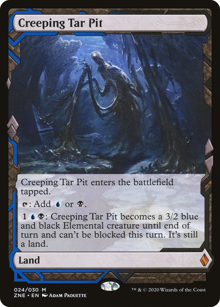 Image of Creeping Tar Pit (ZNE-024) - Zendikar Rising Expeditions Foil