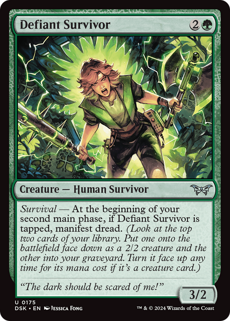 Image of Defiant Survivor (DSK-175) - Duskmourn: House of Horror Foil