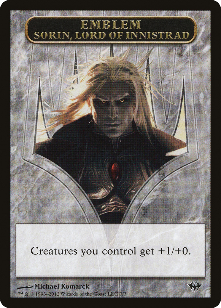 Image of Emblem - Sorin, Lord of Innistrad (DKA-003) - Dark Ascension Tokens