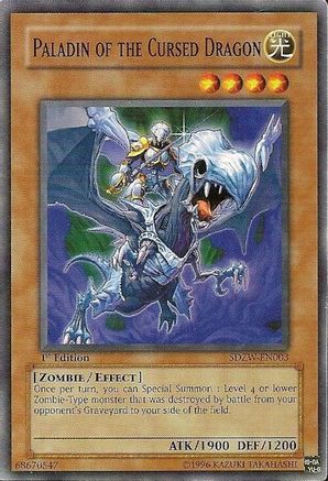 Image of Paladin of the Cursed Dragon (SDZW-EN003) - Structure Deck: Zombie World 1st Edition