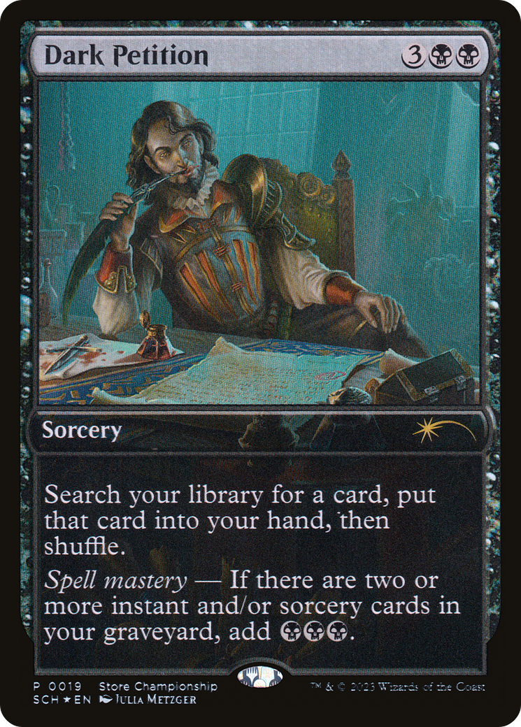 Image of Dark Petition (GAME-019) - Store Championships Foil