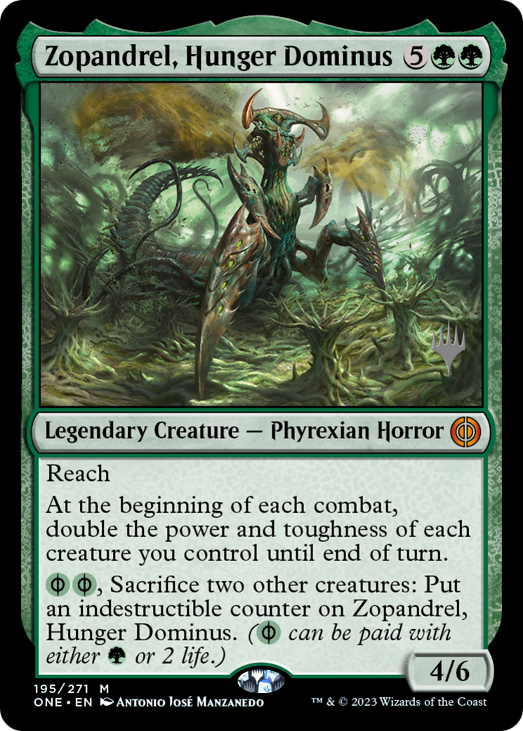 Image of Zopandrel, Hunger Dominus (PPONE-195) - Phyrexia: All Will Be One Promos