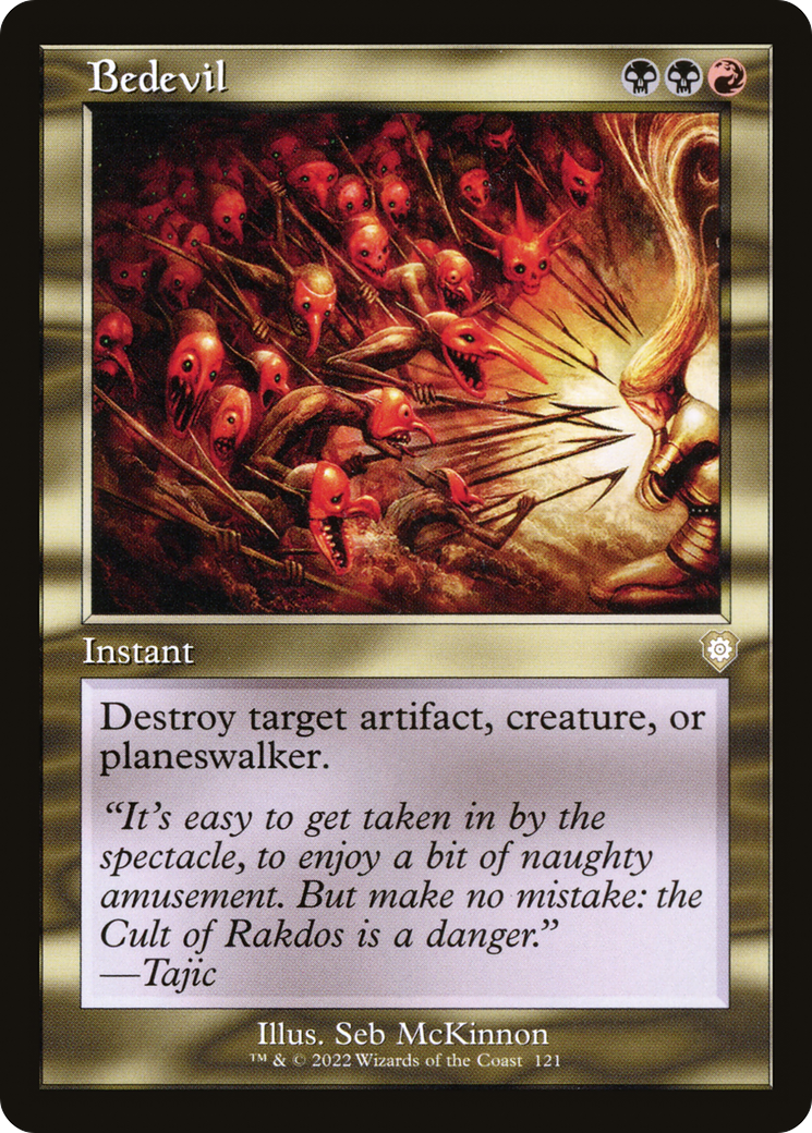 Image of Bedevil (Retro Frame) (BRC-121) - The Brothers' War Commander