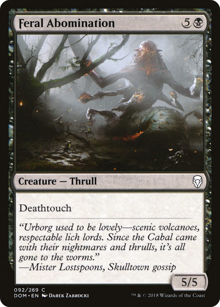 Image of Feral Abomination (DOM-092) - Dominaria