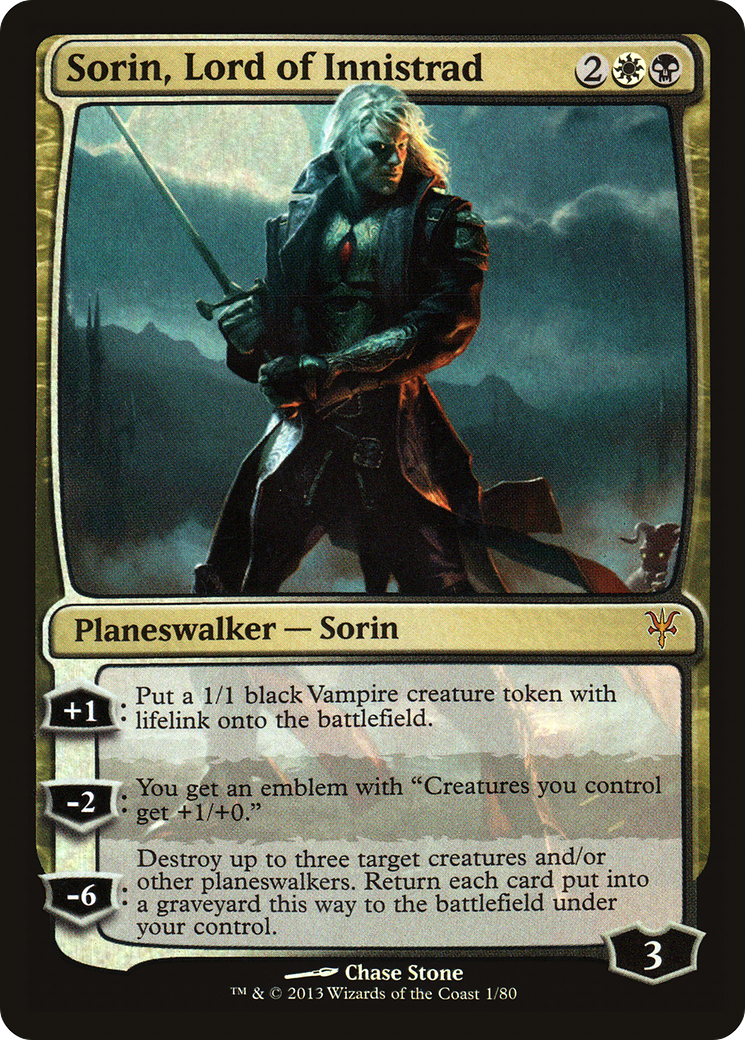 Image of Sorin, Lord of Innistrad (DDK-001) - Duel Decks: Sorin vs. Tibalt Foil