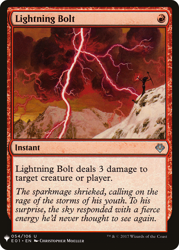 Image of Lightning Bolt (E01) (LIST-054) - The List