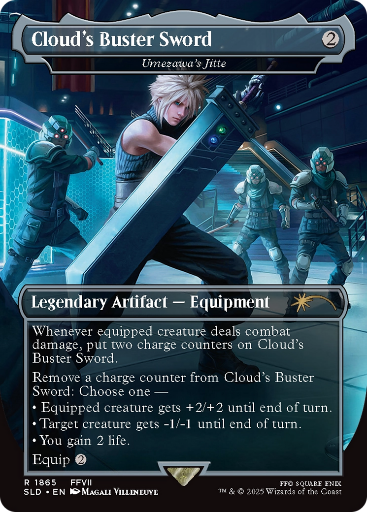 Image of Umezawa's Jitte (SLD-1865) - Secret Lair Drop / Cloud's Buster Sword (Borderless) Foil