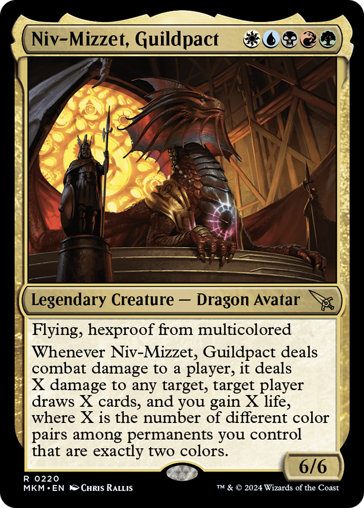 Image of Niv-Mizzet, Guildpact (MKM-220) - Murders at Karlov Manor Foil