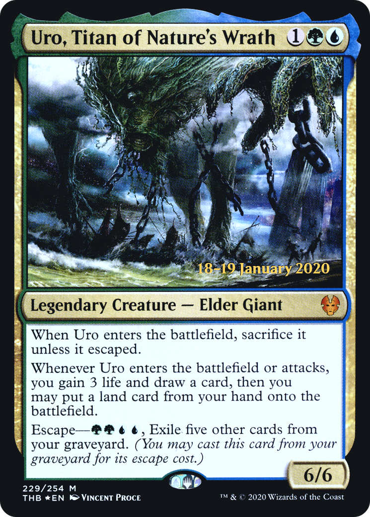 Image of Uro, Titan of Nature's Wrath (PRE-229) - Theros Beyond Death Promos Foil