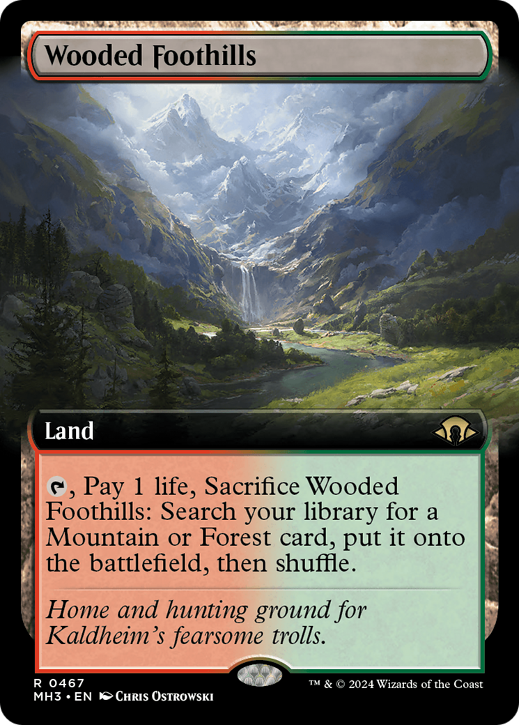 Image of Wooded Foothills (Extended Art) (MH3-467) - Modern Horizons 3: (Extended Art)