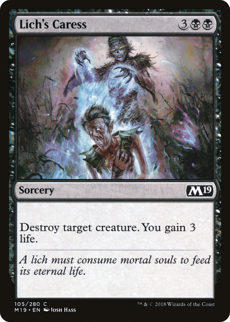 Image of Lich's Caress (M19-105) - Core Set 2019 Foil