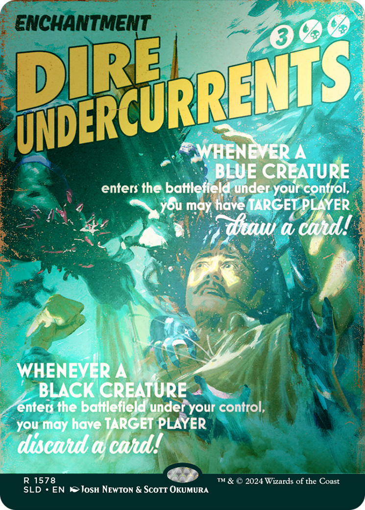 Image of Dire Undercurrents (Rainbow Foil) (SLD-1578★) - Secret Lair Drop (Borderless) Foil