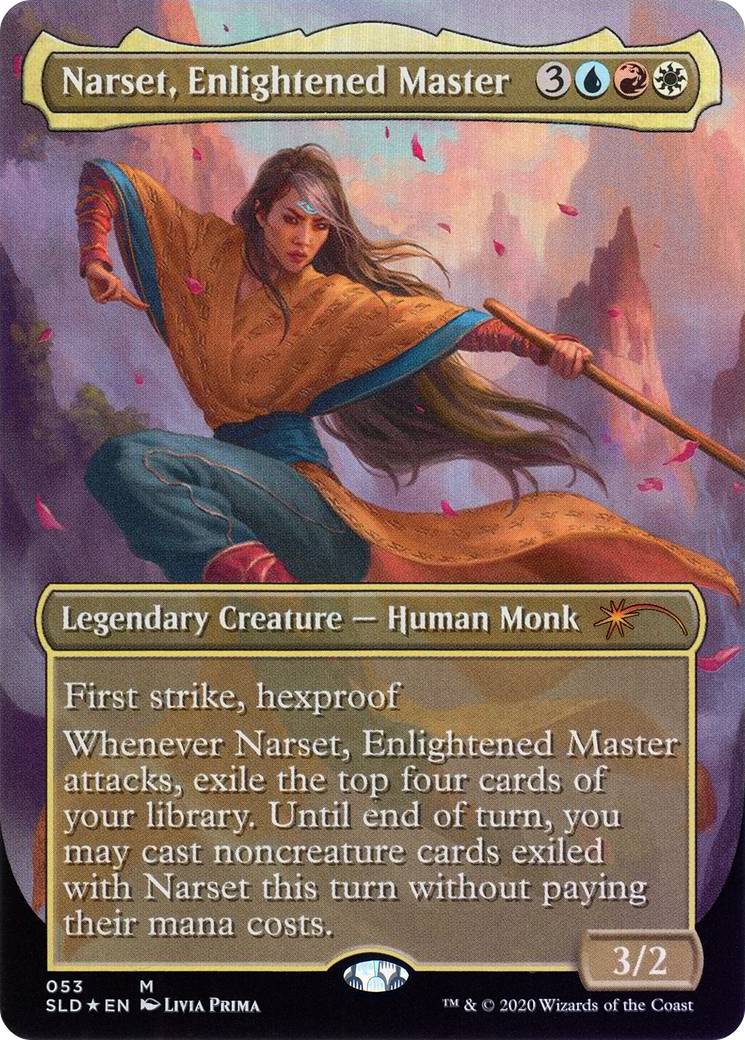 Image of Narset, Enlightened Master (SLD-053) - Secret Lair Drop (Borderless) Foil