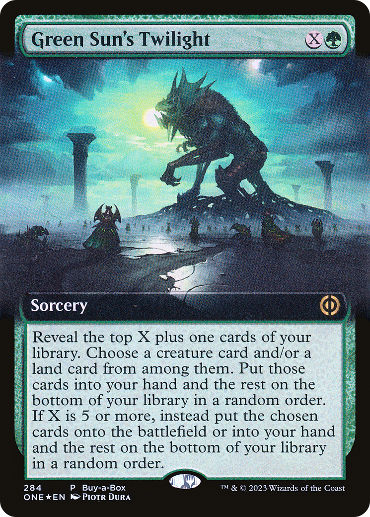 Image of Green Sun's Twilight (BABP-284) - Phyrexia: All Will Be One: (Extended Art) Foil
