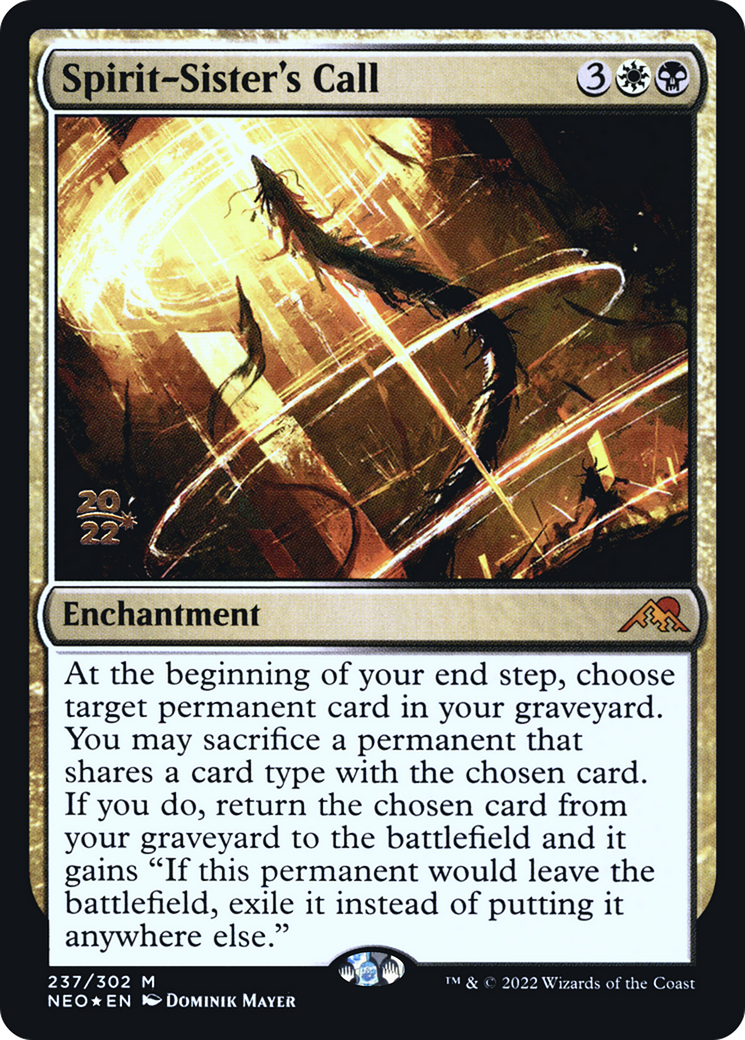 Image of Spirit-Sister's Call (PRE-237S) - Kamigawa: Neon Dynasty Promos Foil