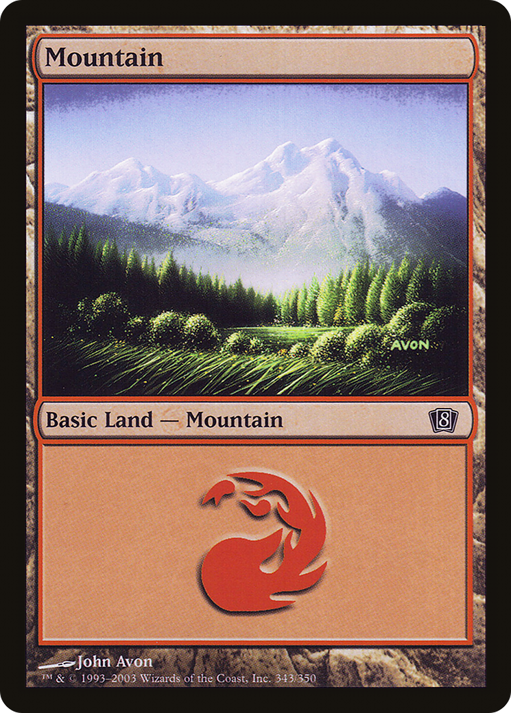 Image of Mountain (8ED-343★) - 8th Edition Foil