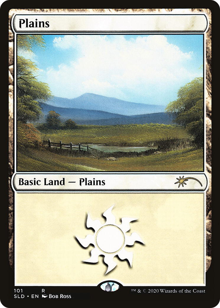 Image of Plains (101) (Bob Ross) (SLD-101) - Secret Lair Drop Foil