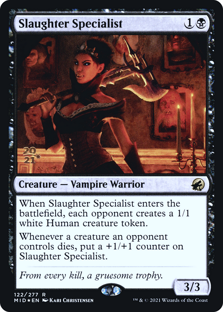 Image of Slaughter Specialist (PRE-122) - Innistrad: Midnight Hunt Promos Foil