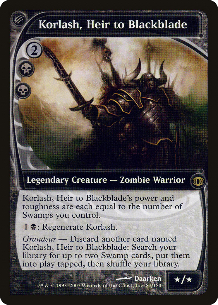 Image of Korlash, Heir to Blackblade (FUT-087) - Future Sight Foil