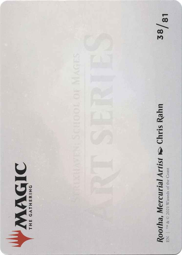 Image of Rootha, Mercurial Artist // Rootha, Mercurial Artist (ASTX-038) - Strixhaven Art Series (Borderless) Foil