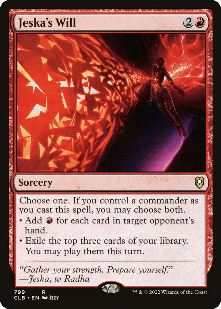 Image of Jeska's Will (CLB-799) - Commander Legends: Battle for Baldur's Gate