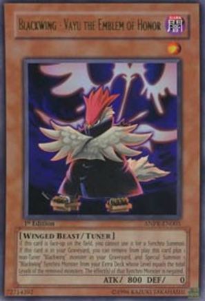 Image of Blackwing - Vayu the Emblem of Honor (ANPR-EN005) - Ancient Prophecy Unlimited